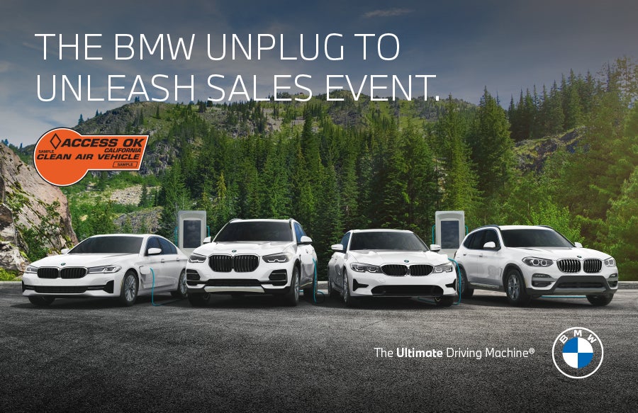 The BMW unplug to unleash sales event.